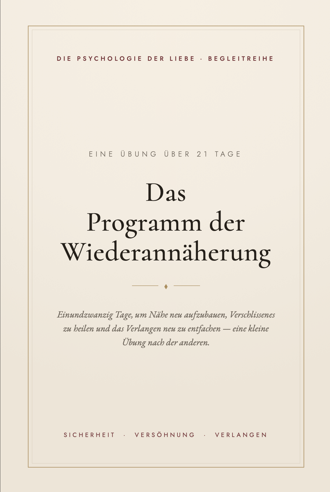 Das 21-Tage-Programm der Wiederannäherung Cover